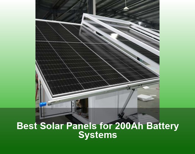 Best Solar Panels for 200Ah Battery Systems